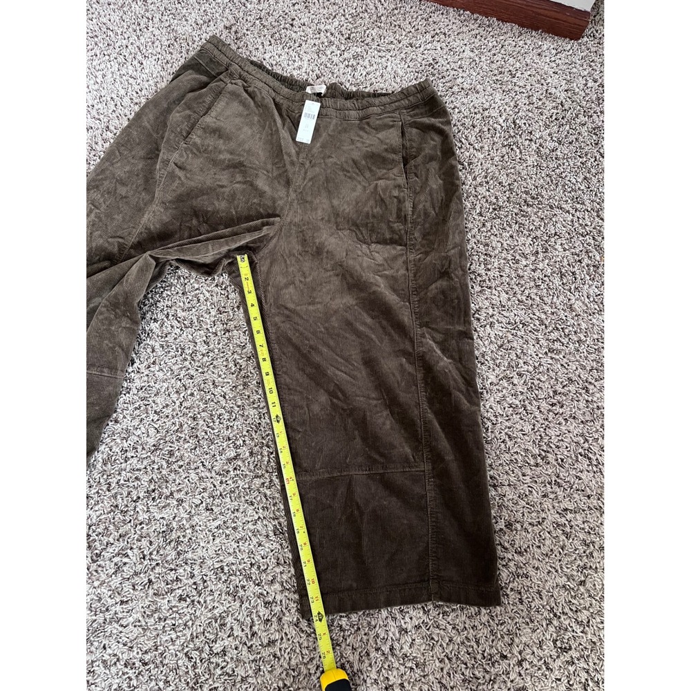 Pilcro Moss Green Corduroy Wide Leg Pull On Pants Plus Size 2X New - Picture 5 of 9